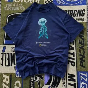 National Geographic jellyfish tT-Shirt ,Comfort Color Vintage National Geographic Inspired, go with the flow Tee,