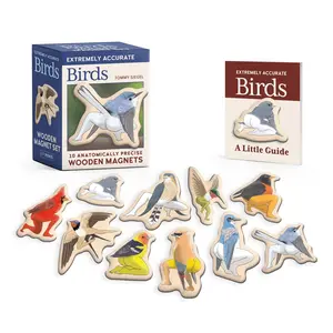 Extremely Accurate Birds Wooden Magnet Set by RP Minis [Novelty Gift]