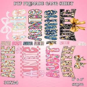 Floral Auntie - 30x24 - PREMADE GANG SHEET