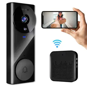 Smart Video Doorbell Camera, 2.4G WiFi Wireless Security Camera with 2-Way Audio, Outdoor Home Security Camera with Night Vision