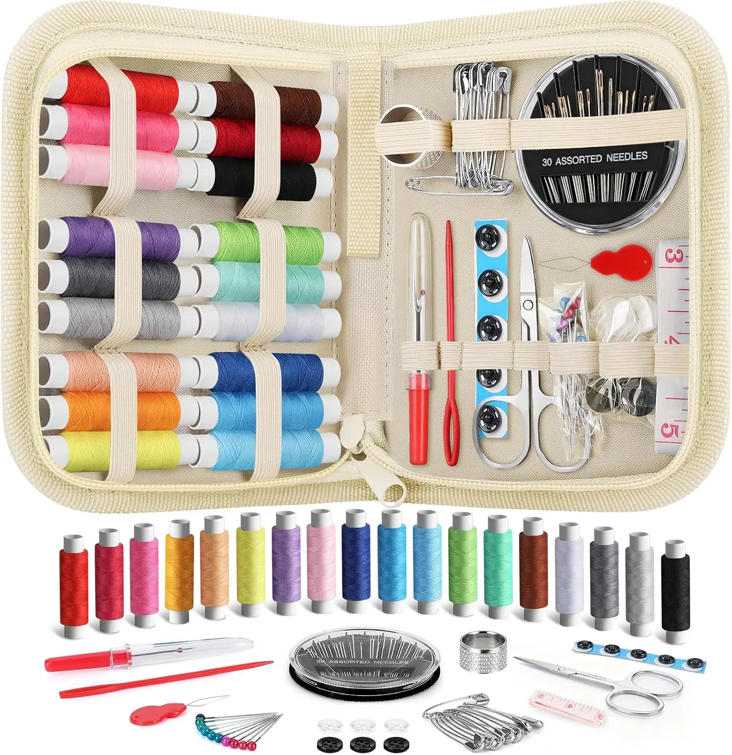Sewing Kit Gifts for Adults Teen Grils Women Mom Grandma, Portable Sewing Supplies Contains Tape Measure Scissors Thimble Thread Sewing Needles