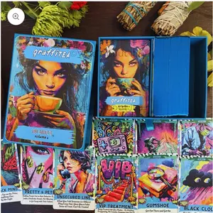 Graffitea Vibe About It Volume 4 Tarot Deck - Symbolic Storytelling for Enthusiasts & Beginners - Enhance Your Spiritual Journey with Unique Tarot Experience