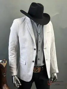 PLATINI Men's Grey Suede Blazer, Style BLZ10537