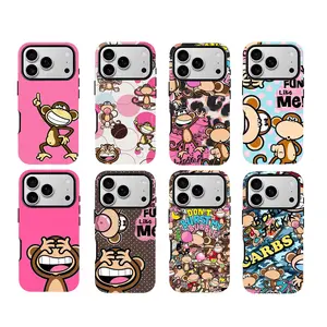 Funny Monkey Monkichi Cutest Design Phone Case Protection For IPhone 17-11, Pro Max, Pro Plus, and Samsung S26-23 Safety Case