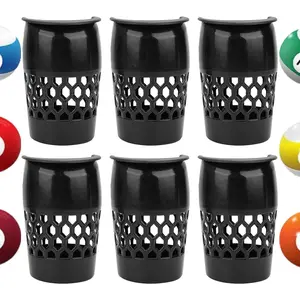 6pcs Heavy Duty Plastic Replacement Billiard Pockets, Web Net Ball Storage Pool Table Inserts Billiard Accessories