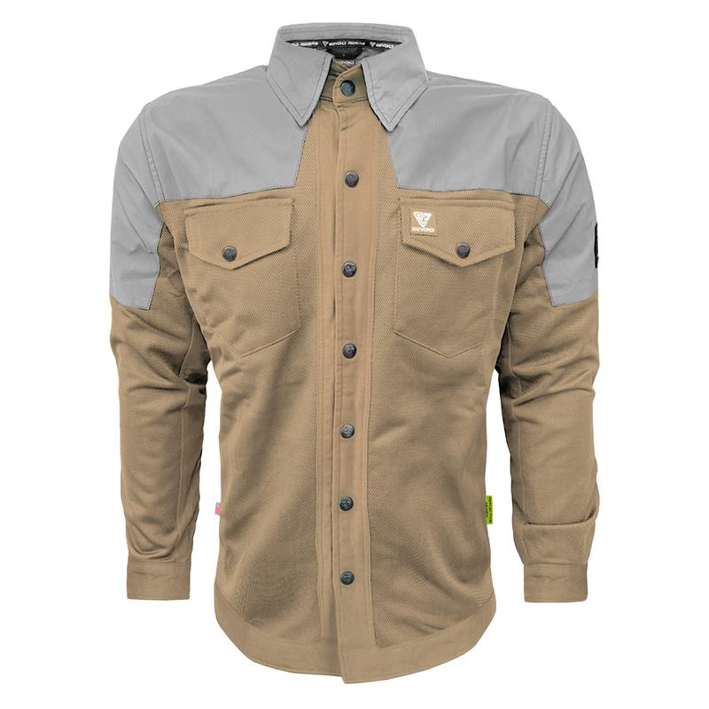 Summer Mesh Reflective Shirt Camel Eclipse - with Pads