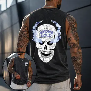 STONE COLD STEVE AUSTIN Vintage Washed Tank top, Wrestling Tee, WWE Washed Tank top, Wrestling Gift, Sports Washed Tank top, Workout Washed Tank top, Gift for Him Gift For Her