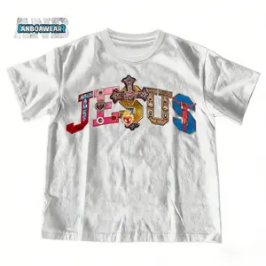 ANB-AnboaWear Men's Letter Print Short Sleeve Casual Loose Crew Neck T-Shirt