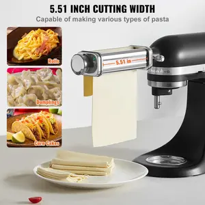 【Summervibes】VEVOR Pasta Attachment for KitchenAid Stand Mixer,  , Stainless Steel Pasta Sheet Roller Attachment, Pasta Maker Machine Accessory with 8 Adjustable Thickness Knob, KitchenAid Pasta Attachment by VEVOR