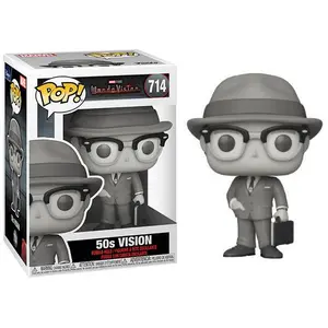 Funko Pop! Vision 50s Glasses & Hat, WandaVision 714 Vinyl Figure in PopShield Protector
