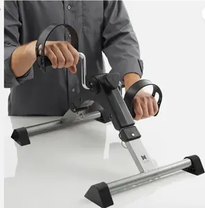 Foldable Under Desk Stationary Exercise Bike - Arm Leg Foot Pedal Exerciser