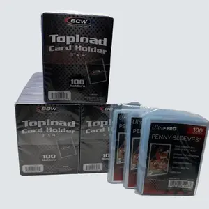 BCW 3X4 35pt 300 Toploaders for Standard Cards and 300 Ultra Pro Soft Sleeves