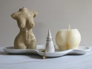 Booty Shaped Beeswax Candle - Cozy Decor Ornament in Carmel Brown - Unique Quirky Design for Home Decoration
