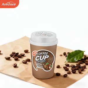 Coffee Scent Car Air Freshener, 2-in-1 Portable Solid Fragrance Balm Odor Eliminator for Car Dashboard & Home Desk Decor, Cute Milk Tea Cup Design for Coffee Lovers & Car Owners