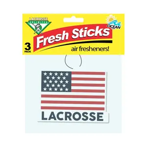 3 Piece Lacrosse Car Freshener - USA