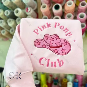 Chap.pell Roan Pink Pony Club Shirt, Pink Pony Club Embroidered Sweatshirt, Midwest Princess Tour Shirt, Pride Music Embroidered Hoodie, good luck babe, sapphic lesbian, chappell roan gift