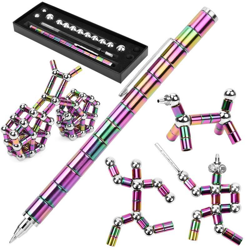 Upgrade Version Stress Relief Magnetic Pen for Boys & Girls Aged 8-12, Multifunctional Transformable Magnetic Pen, Perfect Gift for Teens & Adults