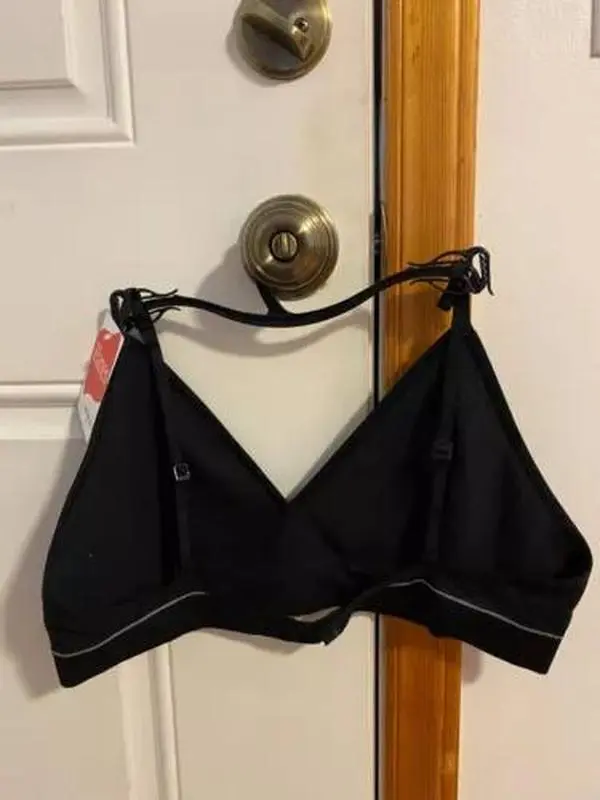 b'NEW WOMEN SIZE XXL HANES ORIGINALS RIB TRIANGLE COMFORTFLEX FIT BRALETTE'