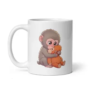 Punch the Monkey Mug  Viral Baby Monkey Comfort Gift  Emotional Support Coffee Cup