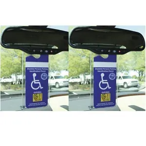 CloseoutZone Handicapped Disabled Parking Placard Protective Car Holder (Set of 4)