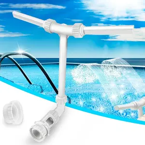Dual-Head Fountain (Pool-Specific) | Dual Nozzles: Delivering a Full, Majestic Water Display | Compatible with Standard Pool Return Inlets: Plug-and-Play | Elevate Your Pool with a Sophisticated Water Feature Ambiance