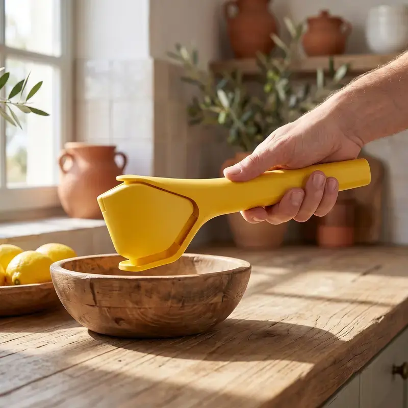 Lemon Citrus Squeezer - Easy Fruit Juice Extractor Utensils,Lemon Juice Squeezer – Heavy Duty Citrus Press, hand juicersqueezer, Max Yield, Min Effort, Fresh Juice in 3 Simple Steps, Includes Bowl & Juicer Cup,campingessentials,campinggear