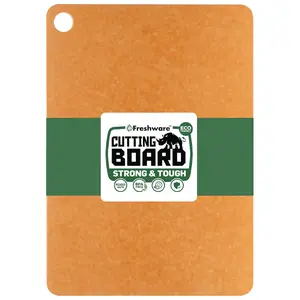 Freshware Wood Cutting Board for Kitchen, Dishwasher Safe, Large, 15" x 11.25", Natura