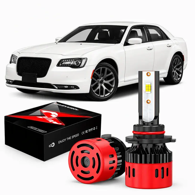 For Chrysler 300 2016 2017 2018 2019 2020 2021 - 2X 9005 Front LED Headlight Bulbs High/Low Beam