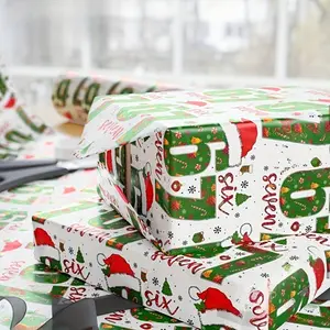1 Roll Christmas Wrapping Paper with Numbered 6 & 7 Design - Red/Green/ PP Gift Wrap for Birthdays, Parties, Holidays - ized Yearly Numbers for & s (Durable, Fade-Resistant)