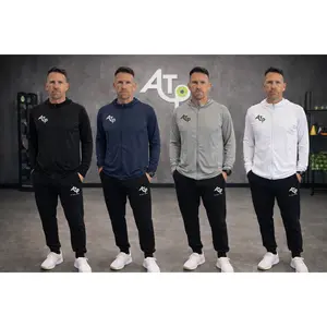 Men's Lightweight performance Full Zip Warm up Jacket with Hood