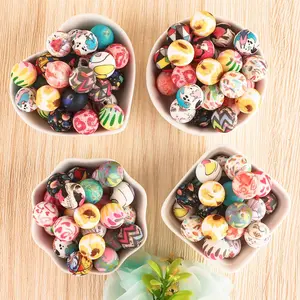 15mm Silicone Beads, 20pcs/set Colorful Beads for DIY Keychain, Necklace, Bracelet, Pen, Lanyard Making, DIY Beading Accessories Handmade Crafts