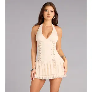 Twirl Agenda Chiffon Mini Dress