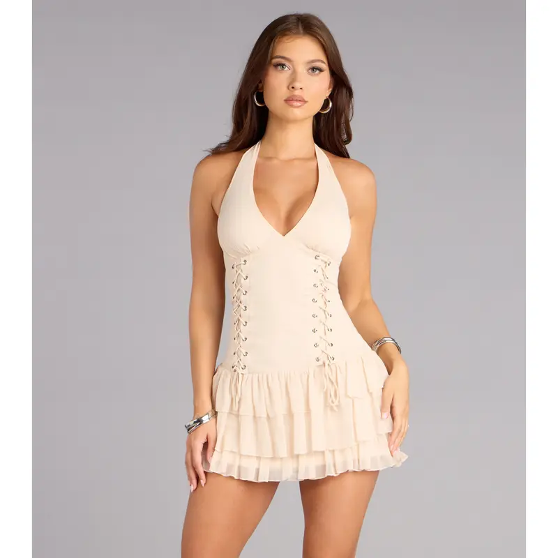 xanthus mini dress white - TikTok Shop