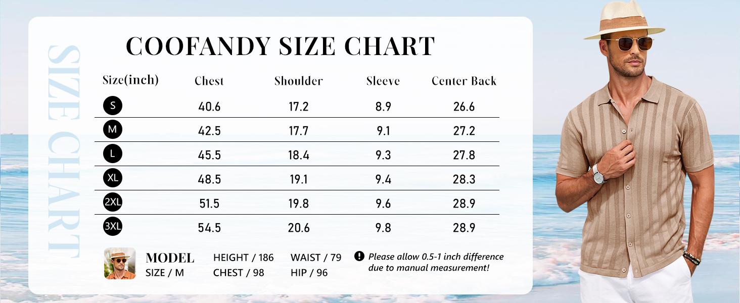 COOFANDY Men's Knit Polo Shirt Vintage Button Down Shirt Short Sleeve Hawaiian Shirt 2025 Summer Fashion Beach Shirts