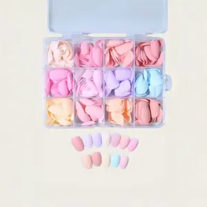 Macaron Nail Art Stickers, 12 Colors Box Set, 288 Pieces, Candy Solid Color, Matte Finish, Easy Application, Perfect for DIY Manicure