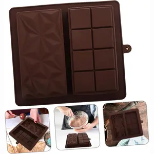 Food Grade Silicone Chocolate Mold, DIY Energy Bar Mould, Multi-Shape Diamond Shape Design, Perfect for Baking & Chocolates, Silicone Molds