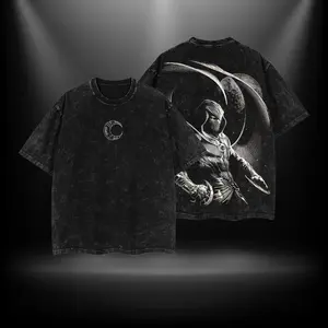 Moon Knight Menswear Gift for Movie Fans Top Apparel Classic Oversized Seamless Simple Straight Man Designer Shirts Men's Regular Fit Floral Print Tee Heavyweight Cotton T-Shirts Featuring Epic Panther Design Retro Oversized Cotton Graphic Tee