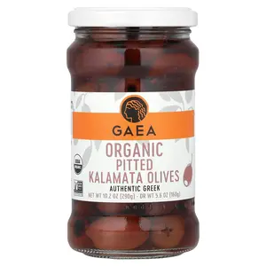 Gaea Organic Pitted Kalamata Olives, 10.2 oz (290 g)