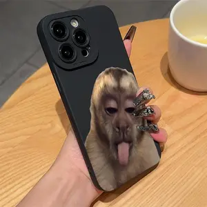 Cute Monkey Pattern Phone Case, Anti-drop Cellphone Protective Case, Total Protective Shockproof Mobile Phone Cover,phone Case Suitable for IPhone 11/12/13/14/15/16/17 Pro Promax Plus Air