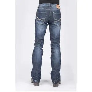 Stetson 1014 Fit Destructed (Dark Wash) - Men's Jeans
