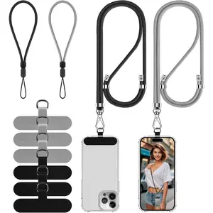 Cell Phone Lanyard, 2 Phone Crossbody Lanyard, 2 Wrist Phone Strap and 6 Connectors Compatible with  Phones