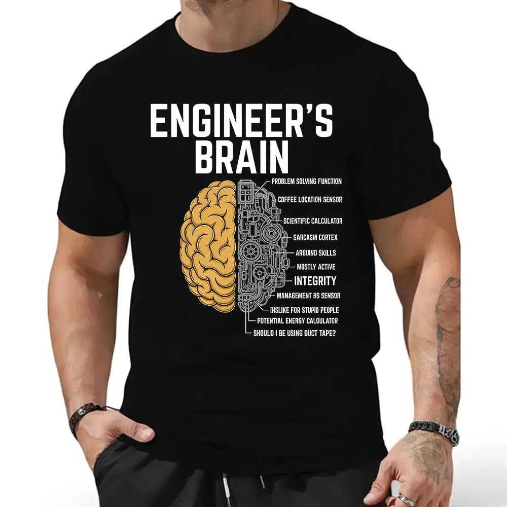 Engineers Brain Shirt Funny Engineering Gift, Engineer Tee Men Women, STEM Humor Apparel