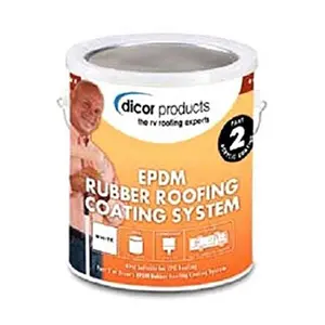DICOR CORP RPCRC1 White Epdm Rubber Roof Coating - 1 Gallon
