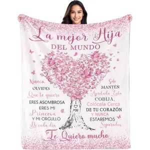Regalo para Mi Hija, Daughter Gifts from Mom , Regalo de Graduacion/Cumpleanos para Hija, Gifts for Daughter in Spanish, Daughter Birthday Gifts, Grown Daughter Gifts Blanket 60"x50"