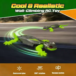 Wall Crawler Gecko, Remote Control Toy, Electric Lizard Toy with LED Glowing Eyes, 360° Spin, Halloween and Christmas STEM Tech Toy Gift foor Kids Gift Idea,, Cool Gifts, Family Fun boys toys age 4-6 cool toys toys for 8 year old boy wall crawler gecko