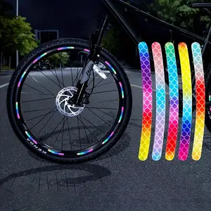 20 Piece Reflective Bicycle Stickers Set, Mountain Bike Wheel Striped Decals, Suitable for Motorcycles Cars Bicycles, Decorative Automotive Reflective Tape