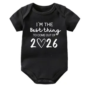 I'm the Best Thing 2026 Newborn Baby Clothes White Cotton Summer Infant Bodysuits Short Sleeve Boys Girls Romper