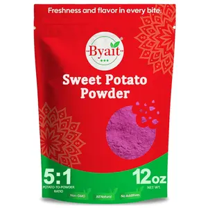 Byait Purple Sweet Potato Powder 12 Oz, No Additives, Natural Purple Food Coloring Powder for Baking, Smoothies, Juices, and Desserts, Vegan, Gluten Free, Non-GMO