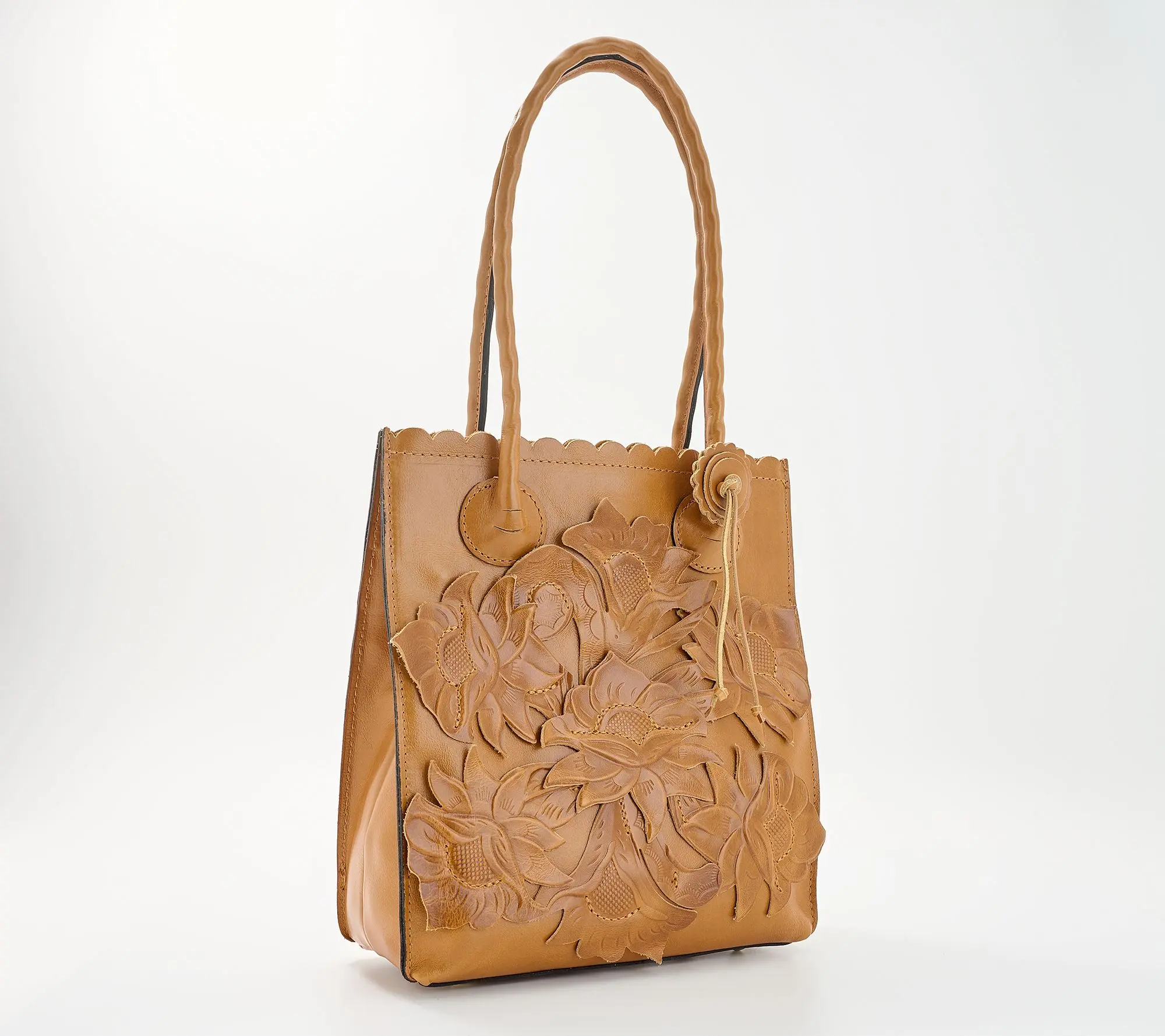 Patricia Nash Tooled Applique Leather Charline Tote