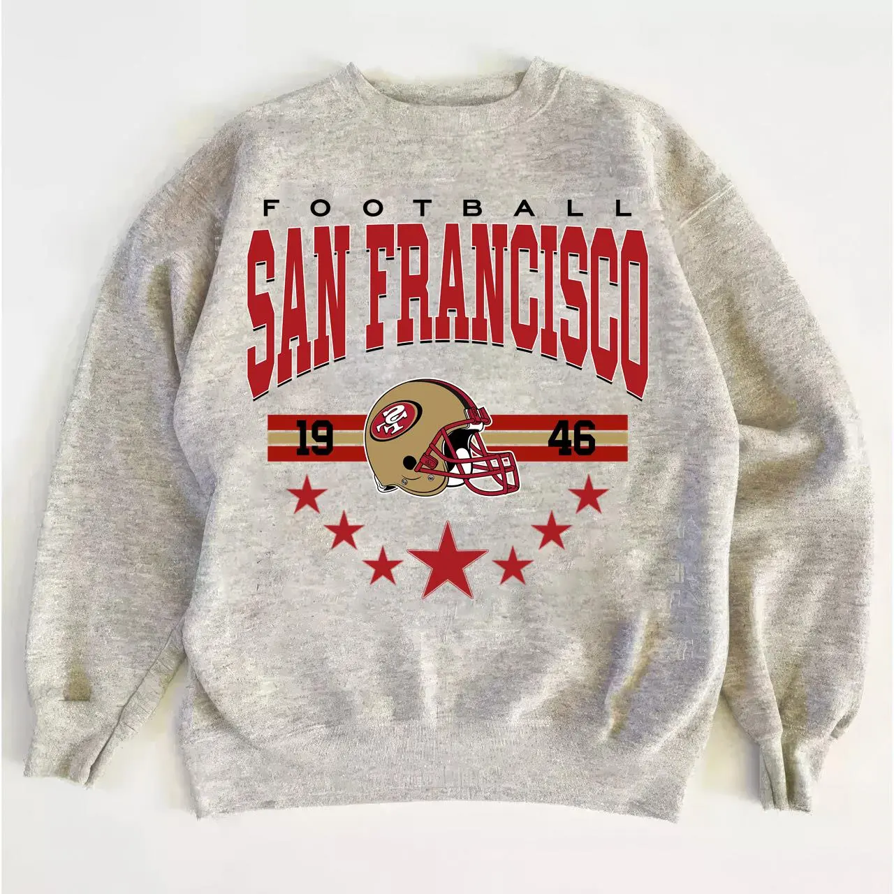 San Francisco Retro Football Sweatshirt, Sunday Game Day Fan Crewneck Apparel